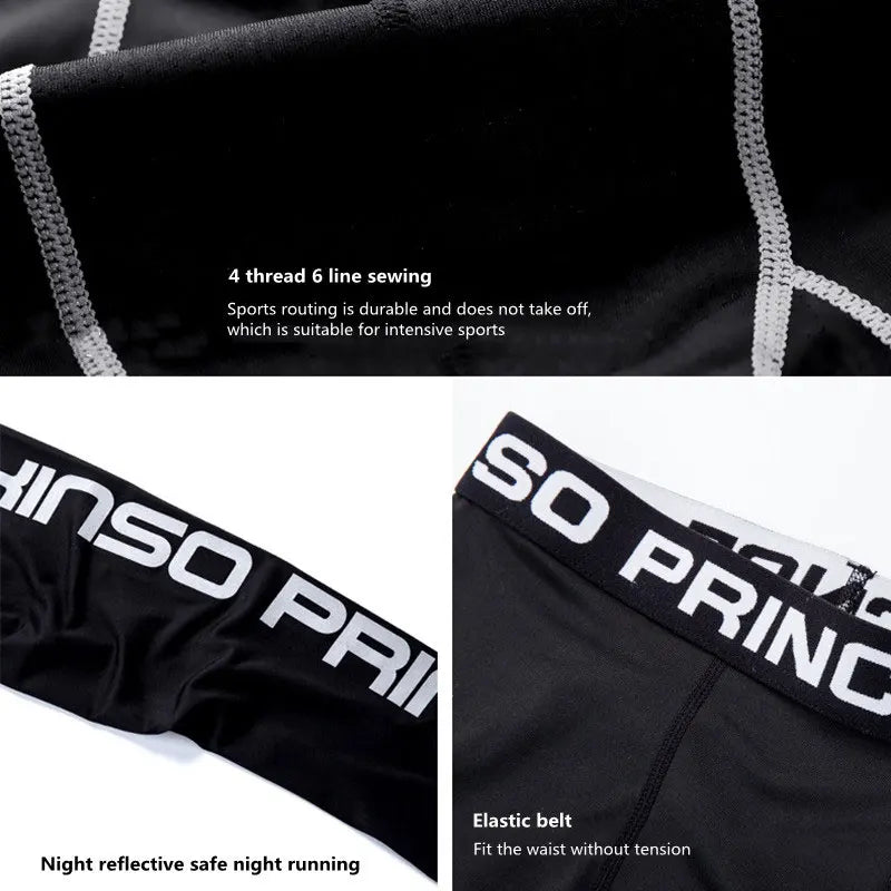 Bigzora Men’s Compression Gym Running Training Leggings