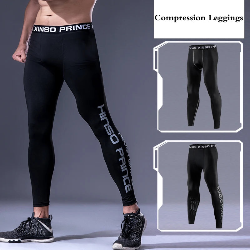 Bigzora Men’s Compression Gym Running Training Leggings