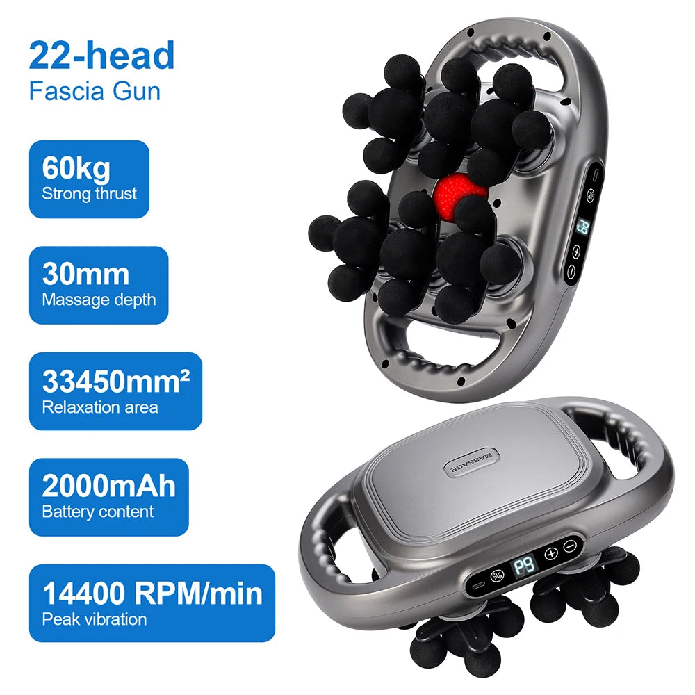 Bigzora 42 Head Fascia Gun Deep Tissue Massage Gun