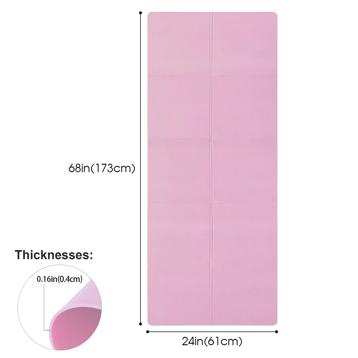 Bigzora 4MM EVA Yoga Mat Non Slip Exercise Fitness Mat