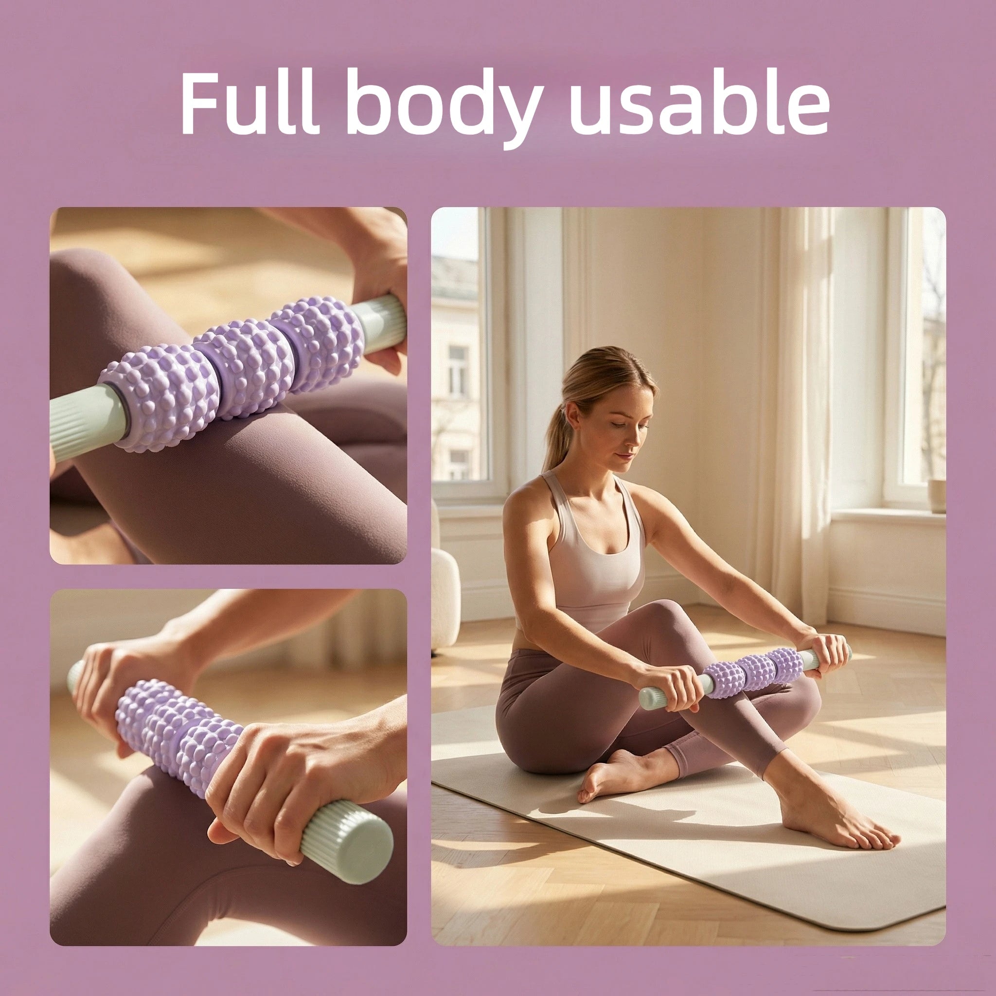Bigzora Muscle Massage Rod Fascia Roller Yoga Recovery Stick
