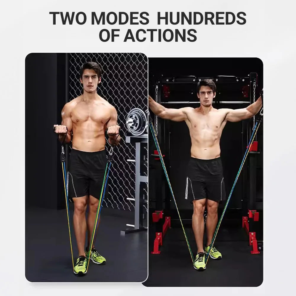 Bigzora Multi Function Resistance Bands Set Strength Training Kit