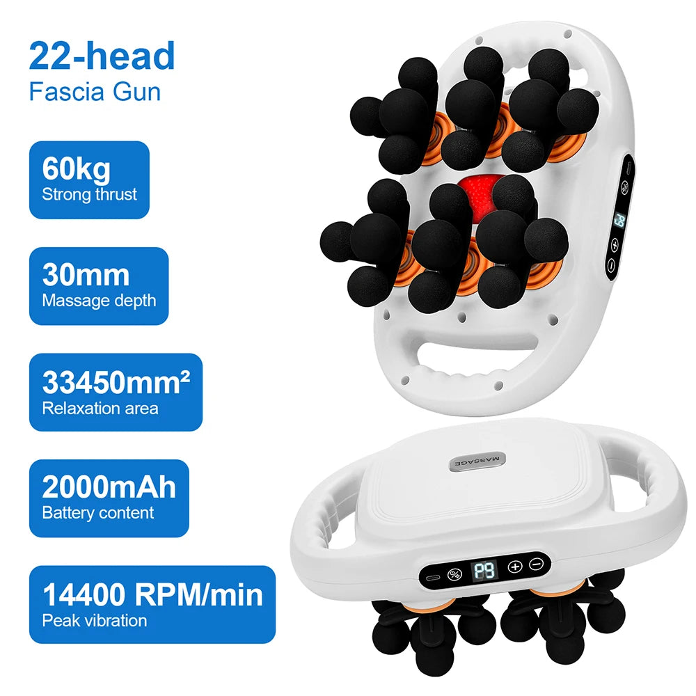Bigzora 42 Head Fascia Gun Deep Tissue Massage Gun