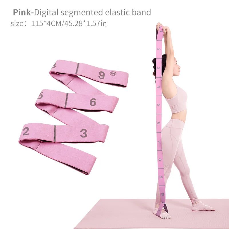 Yoga Stretch Strap with Loops – Flexibility Training Band