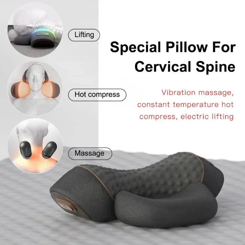 Bigzora Electric Neck Massager Pillow with Heat & Vibration