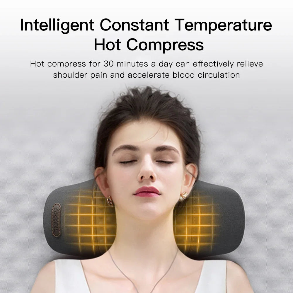 Bigzora Electric Neck Massager Pillow with Heat & Vibration