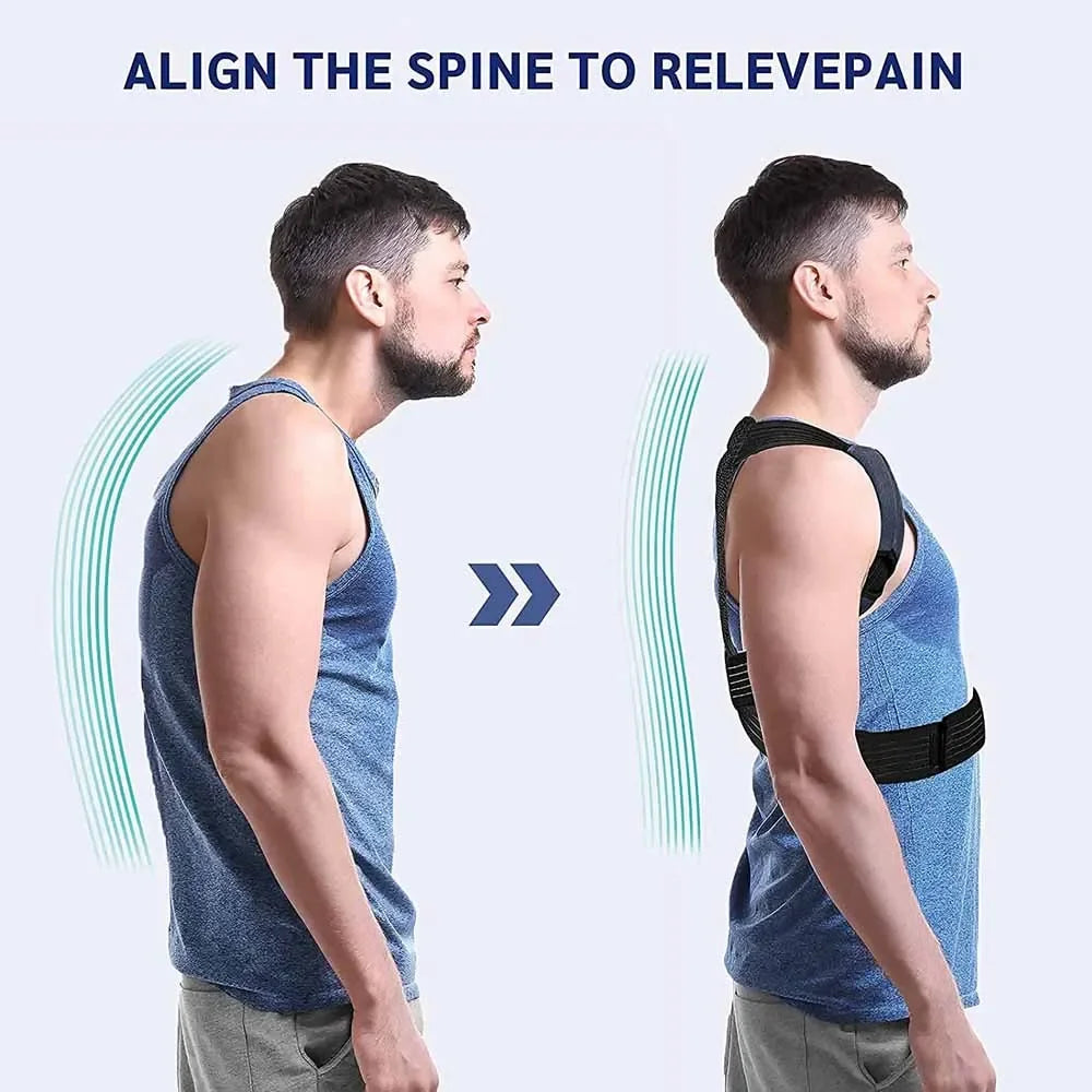 Bigzora Adjustable Posture Corrector Back & Shoulder Support Belt