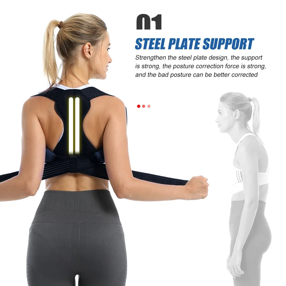 Bigzora Adjustable Posture Corrector Back & Shoulder Support Belt