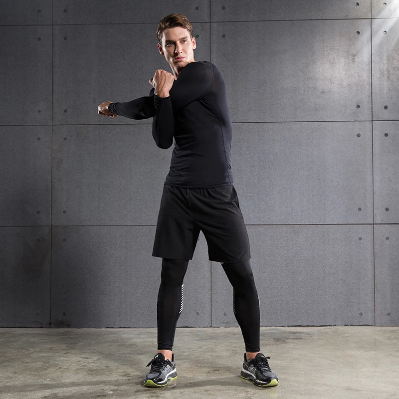 Bigzora Men’s Compression Long Sleeve Workout Shirt