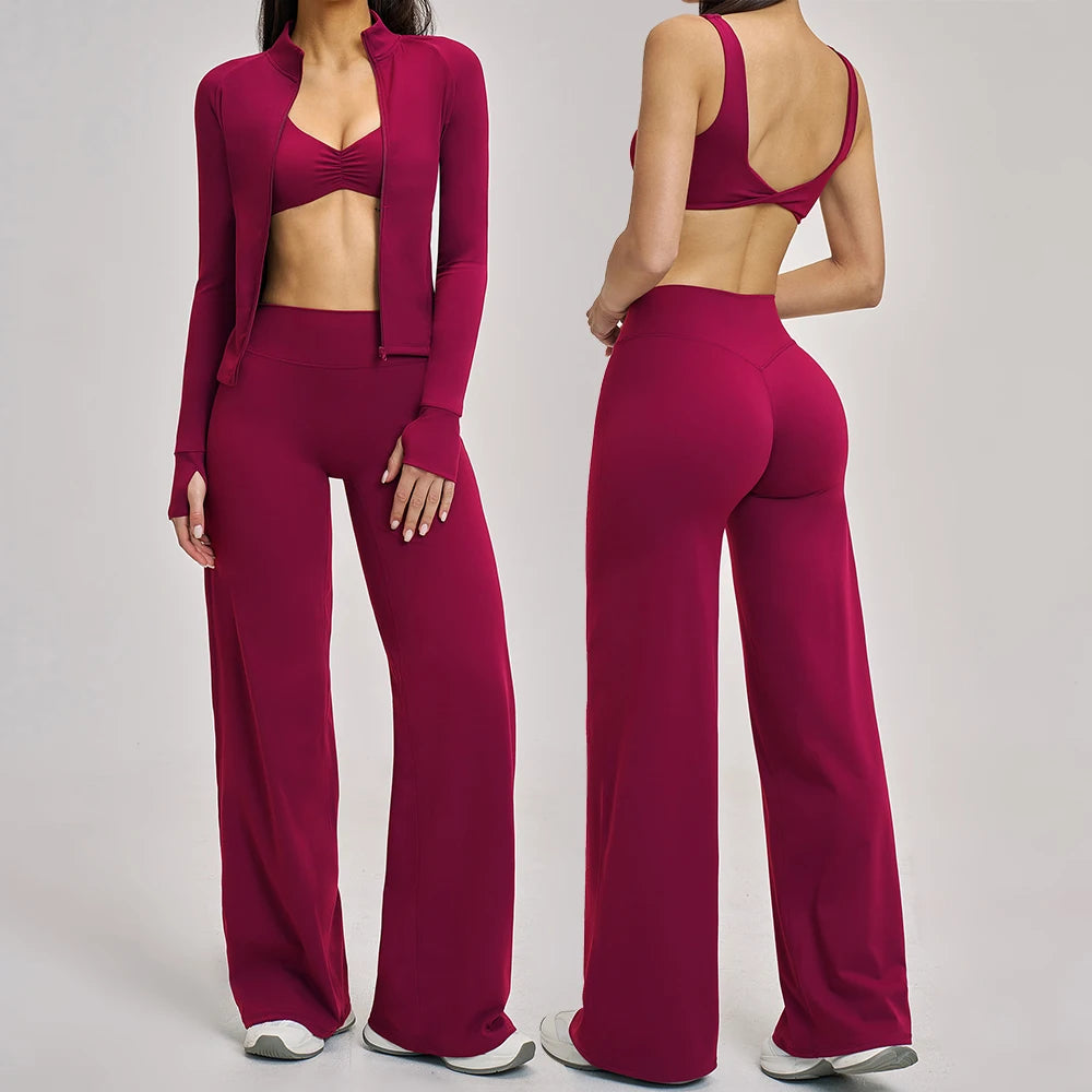 Bigzora Women’s Yoga Sports Set 2/3PCS Gym Tracksuit Outfit
