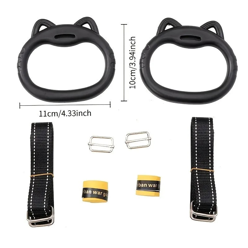 Bigzora Adjustable Gym Rings Grip Strength Training Set