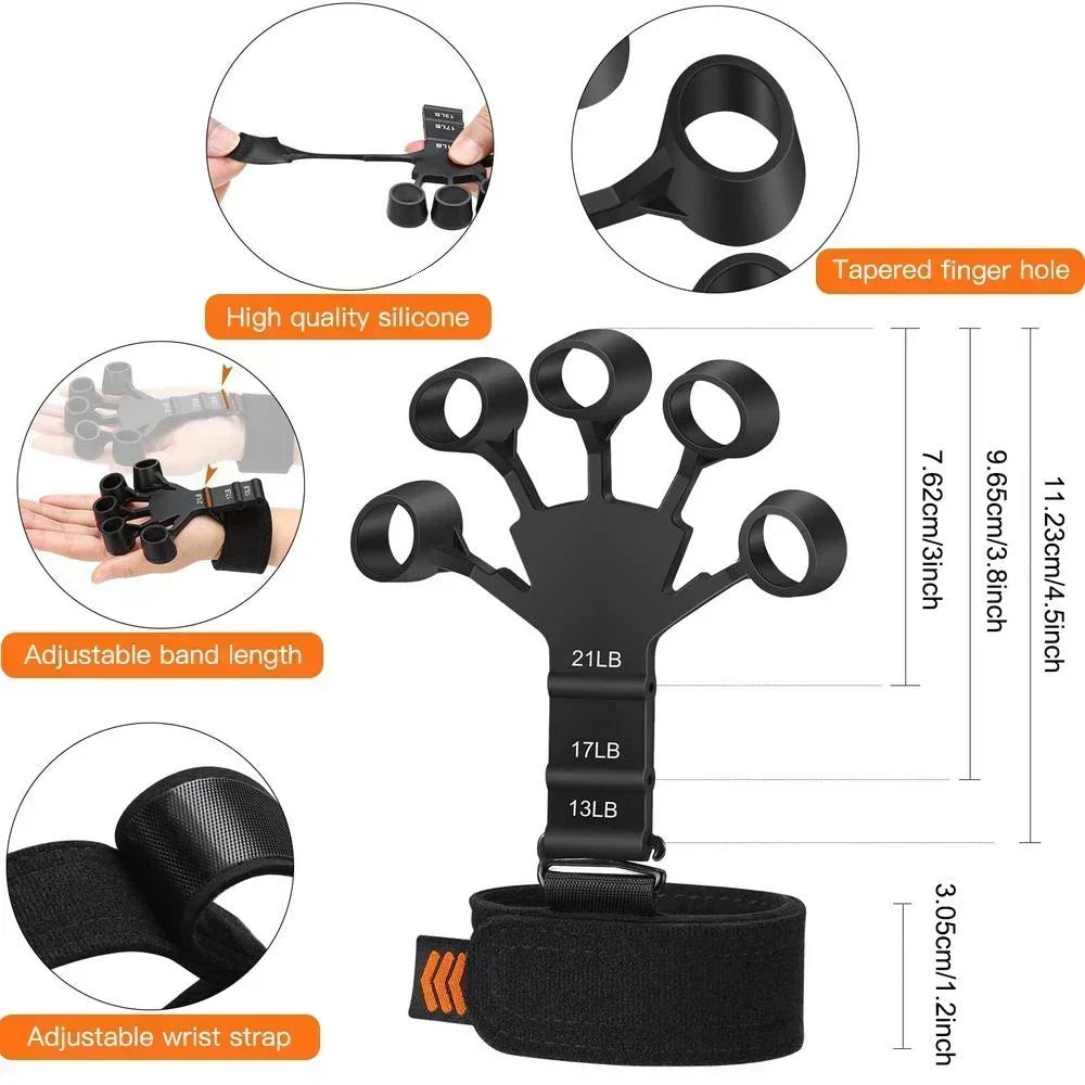 Bigzora Hand Grip Strengthener Finger Exerciser Trainer Tool