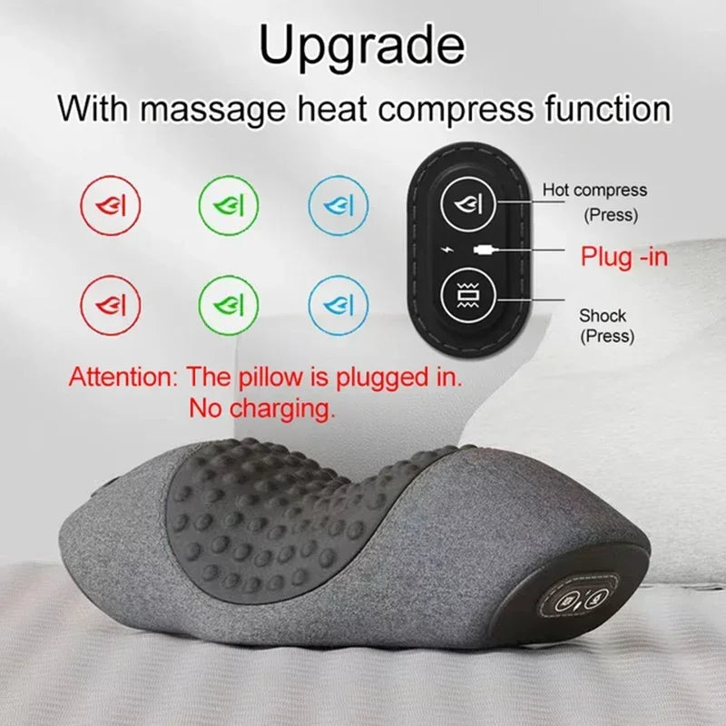 Bigzora Electric Neck Massager Pillow with Heat & Vibration