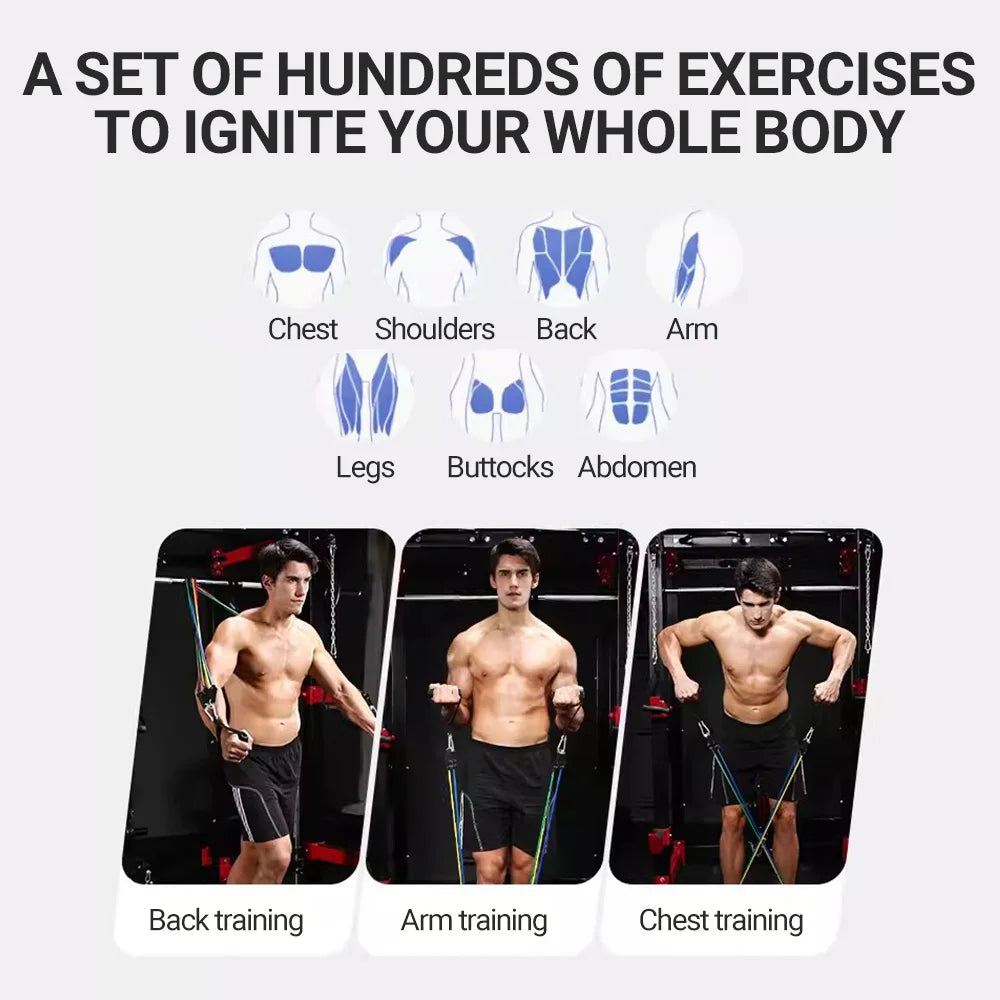 Bigzora Multi Function Resistance Bands Set Strength Training Kit