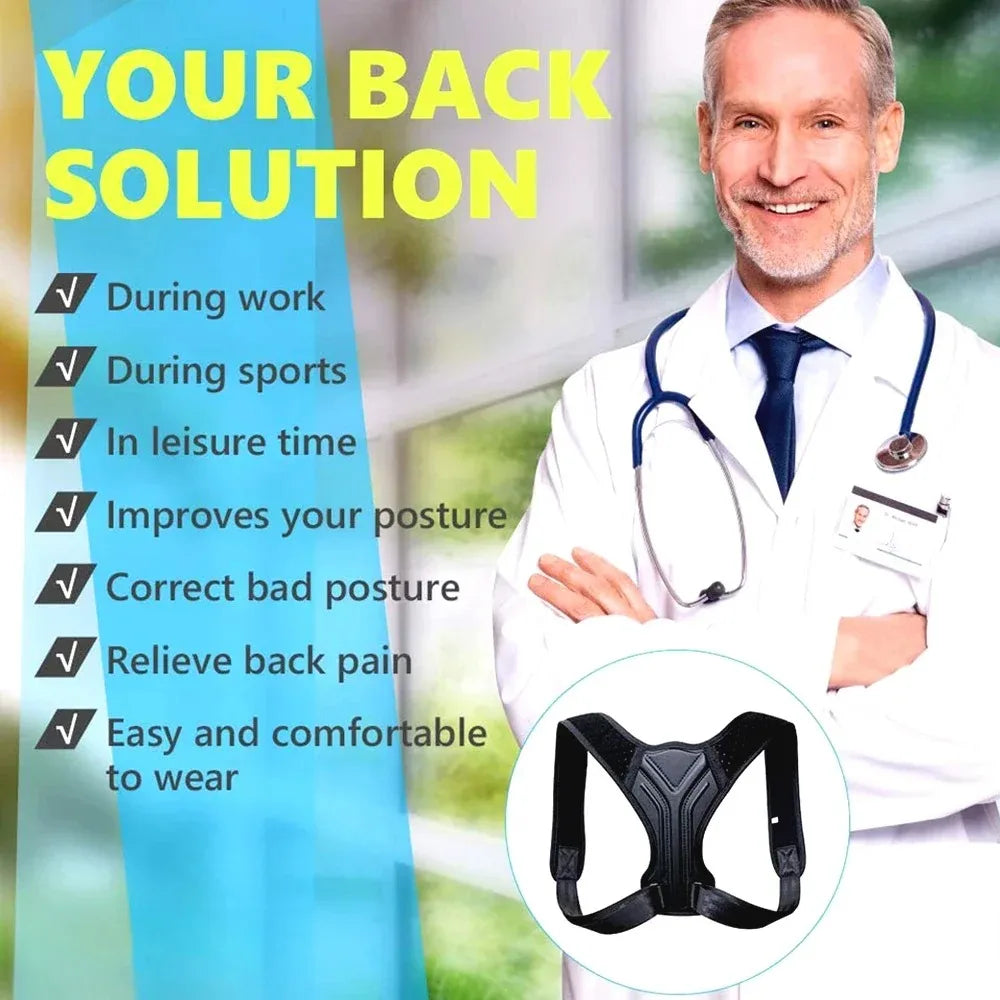 Bigzora Adjustable Shoulder & Back Posture Corrector Belt