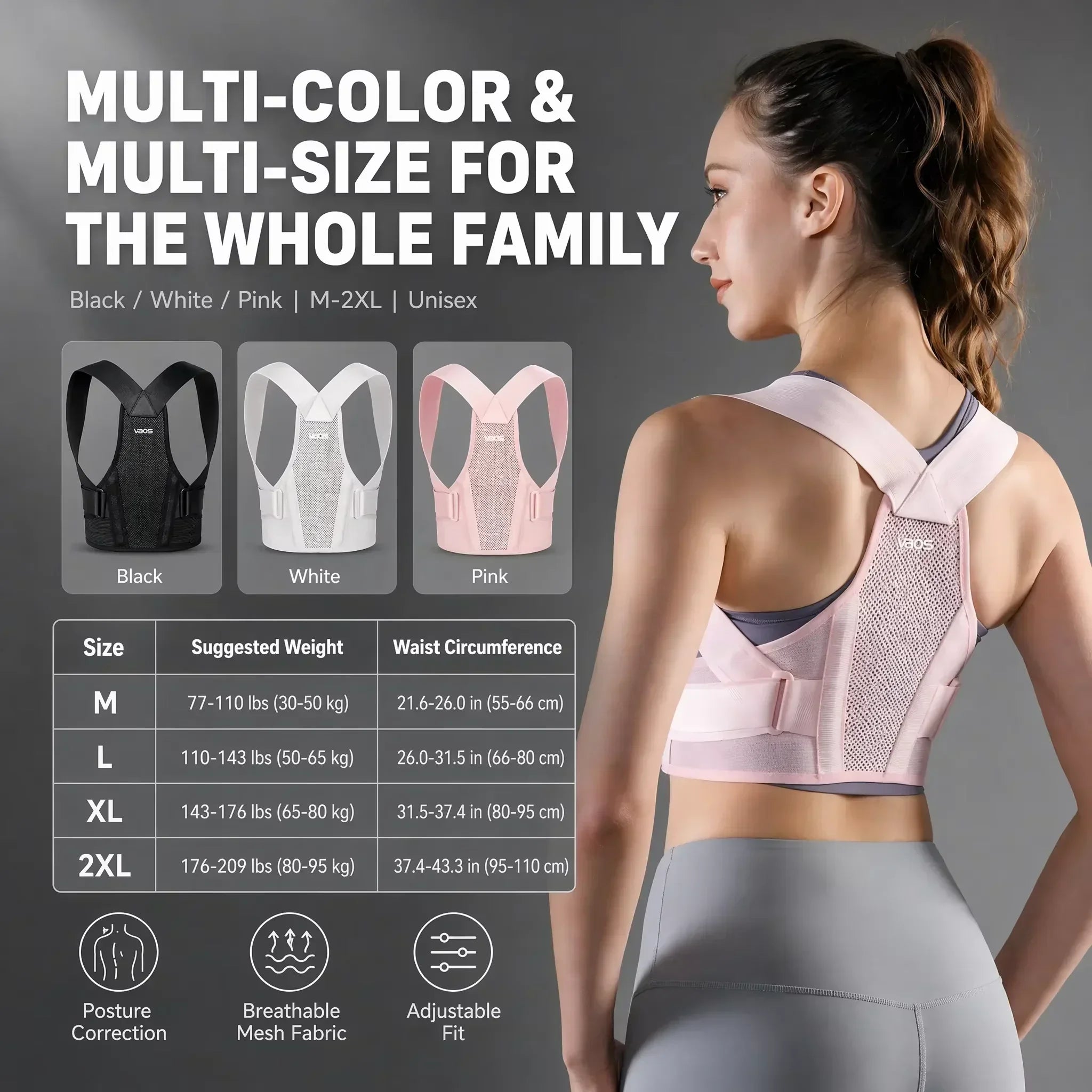 Bigzora Invisible Breathable Posture Corrector Back Support Belt