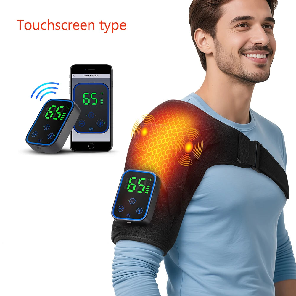 Bigzora Electric Heated Shoulder Brace Massage Support Wrap