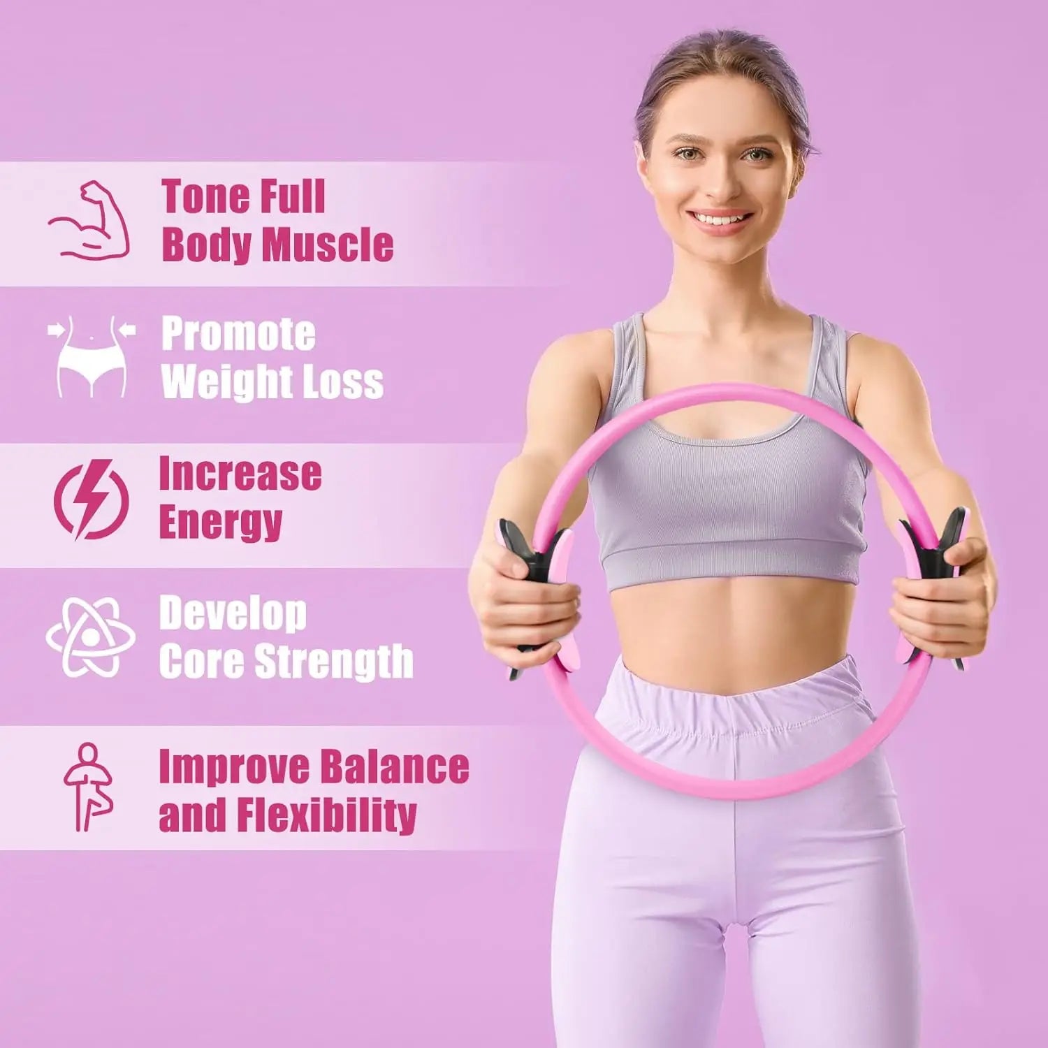 Bigzora Pilates Magic Ring – Fitness Circle for Thigh, Abs