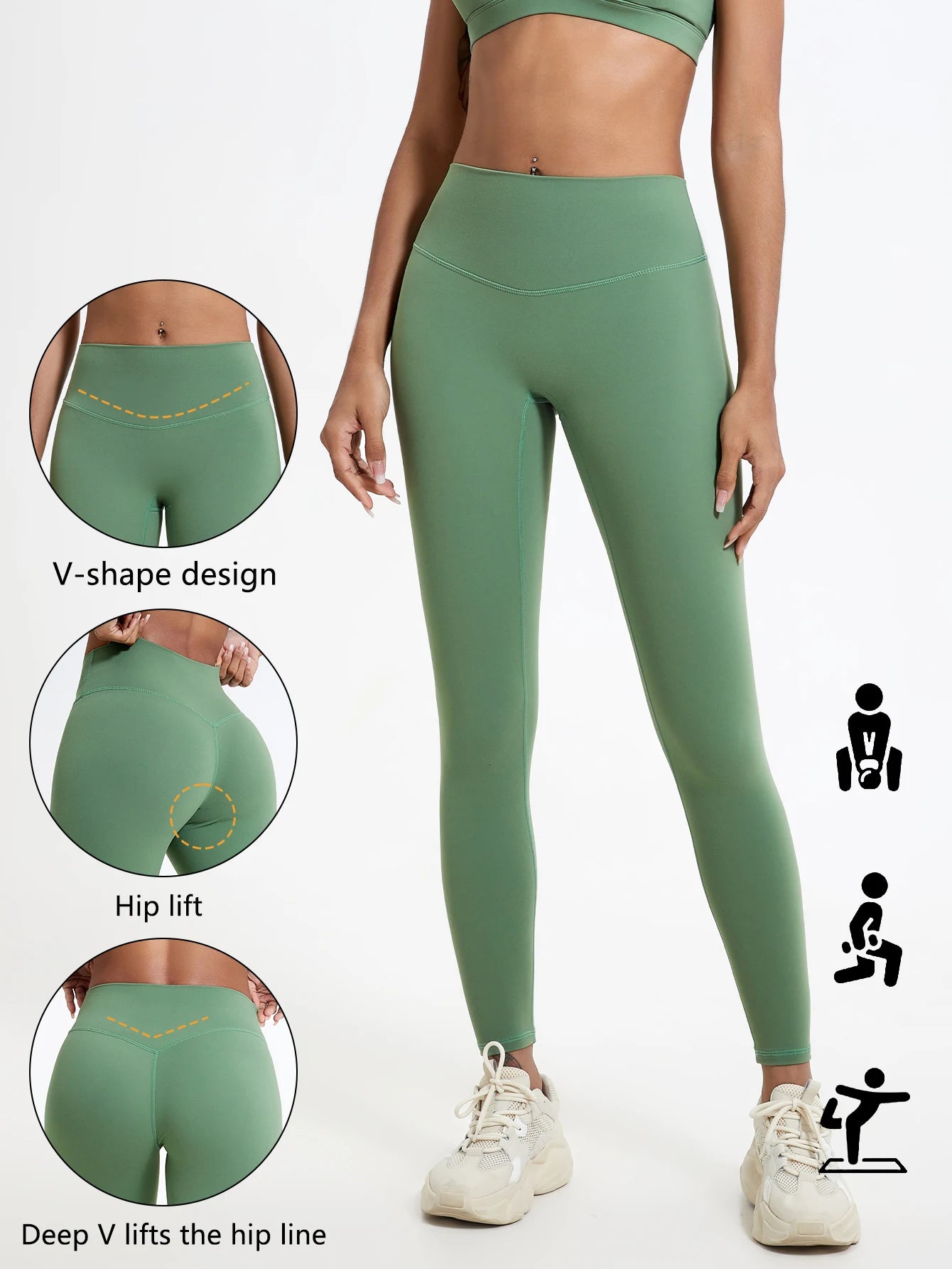 Bigzora High Waist Yoga Leggings Push Up Workout Tights