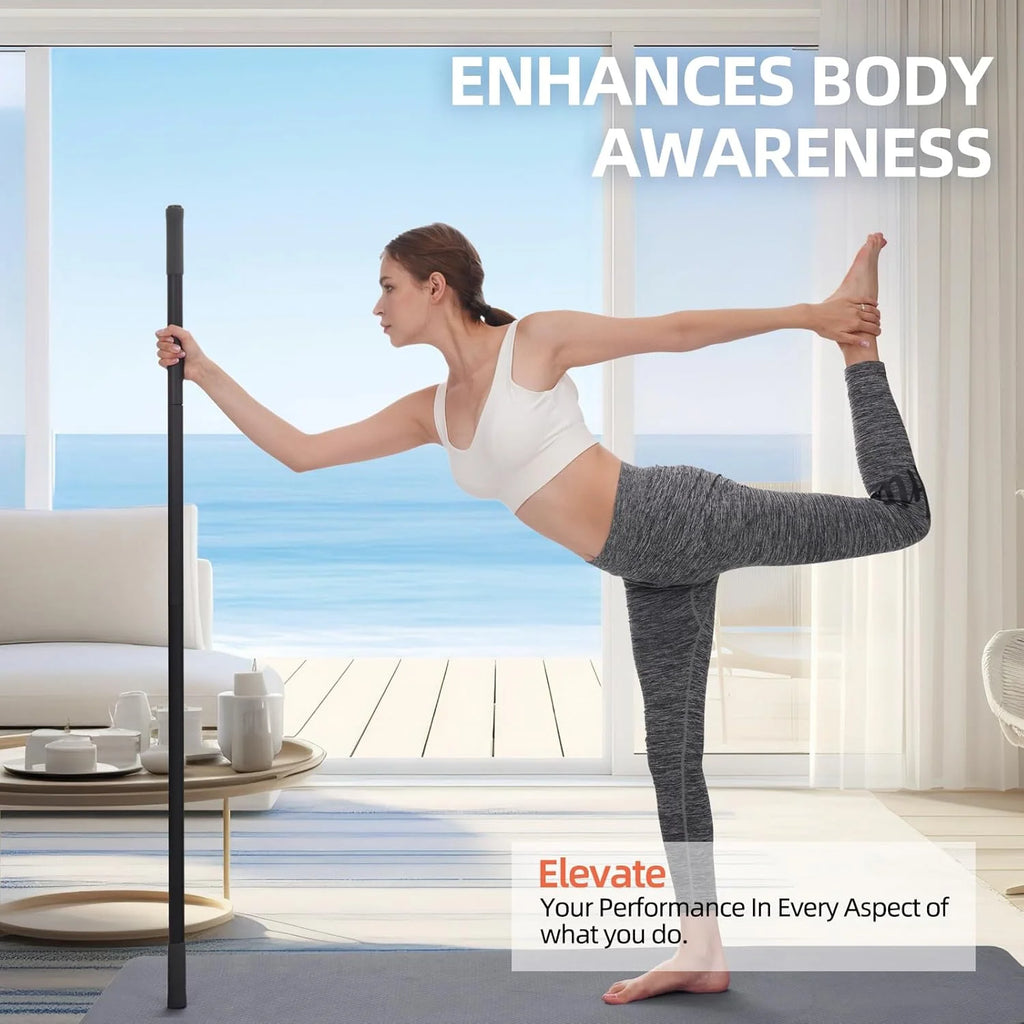 Bigzora Adjustable Yoga Stretch Stick Mobility Training Tool