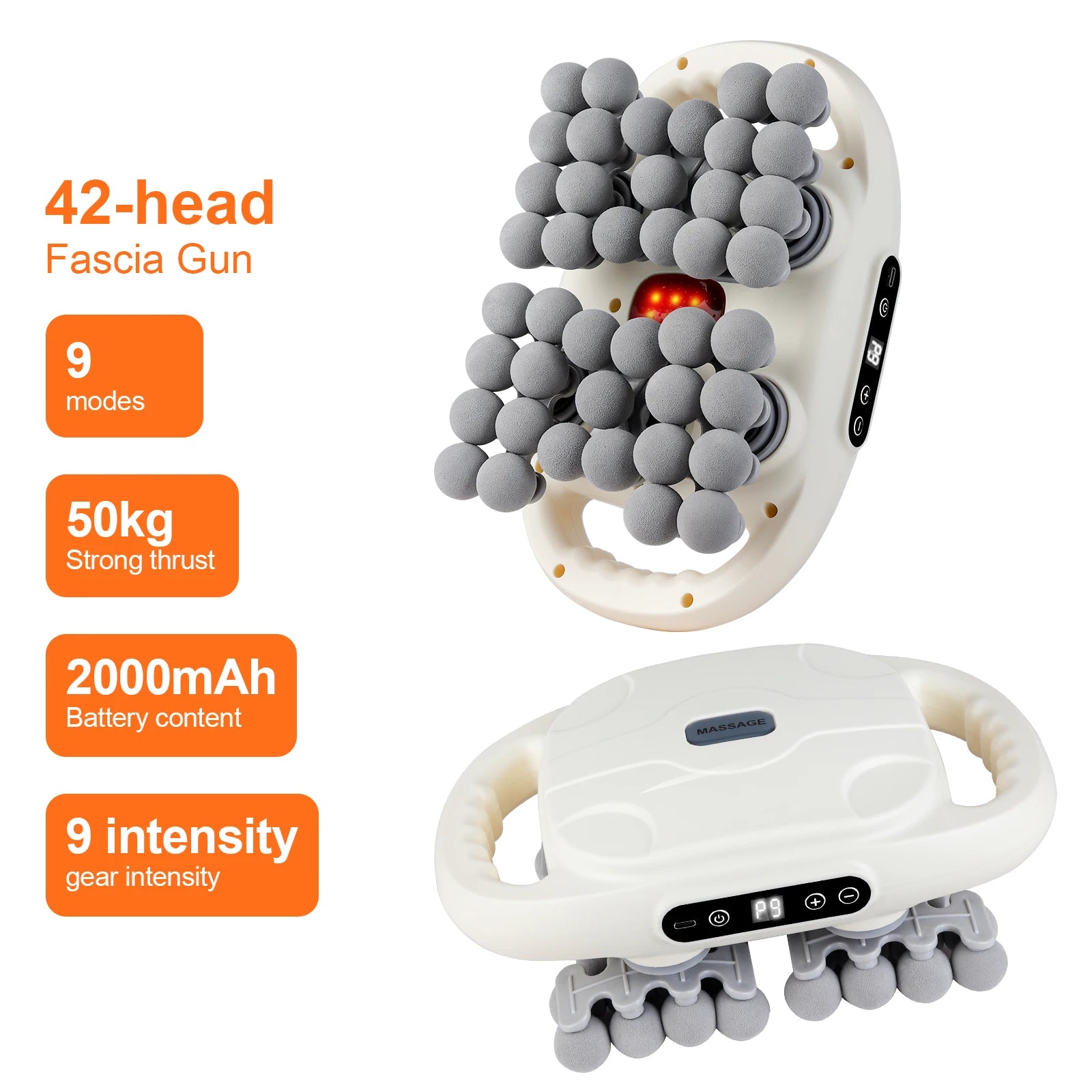 Bigzora 42 Head Fascia Gun Deep Tissue Massage Gun