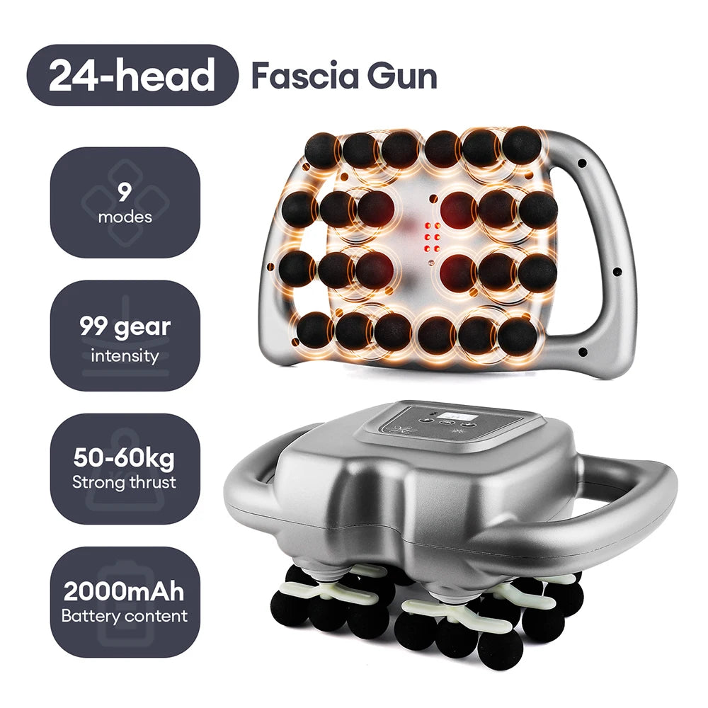 Bigzora 42 Head Fascia Gun Deep Tissue Massage Gun