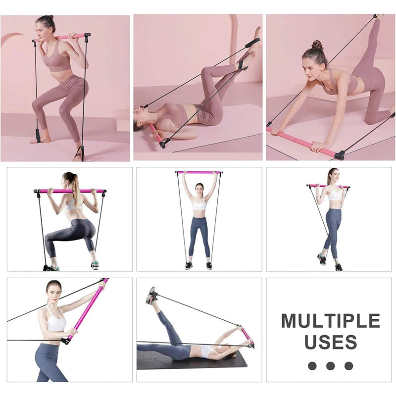 Bigzora Pilates Bar Kit Resistance Band Fitness Set