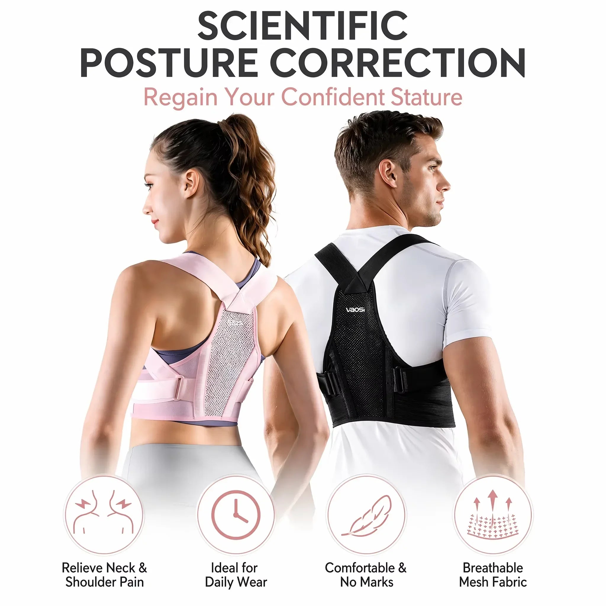 Bigzora Invisible Breathable Posture Corrector Back Support Belt