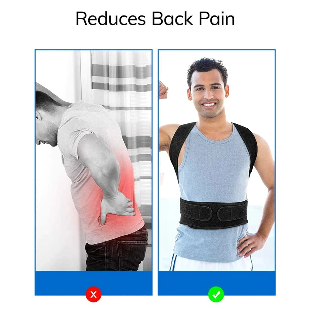 Bigzora Adjustable Back Posture Corrector Brace for Men & Women