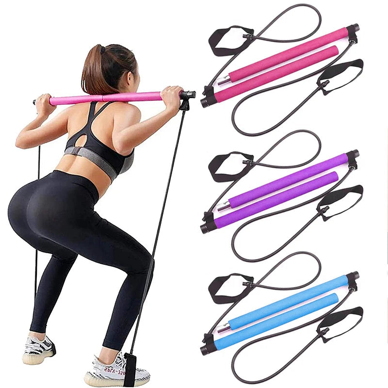 Bigzora Pilates Bar Kit Resistance Band Fitness Set