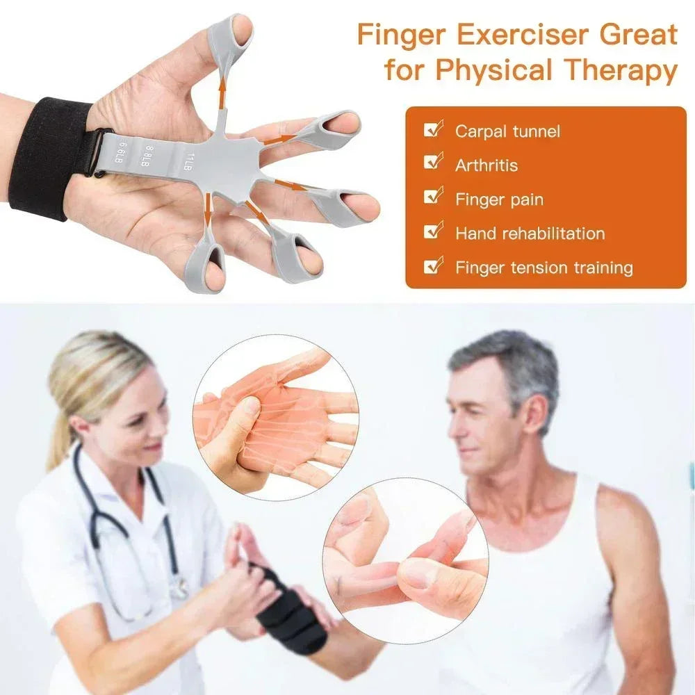 Bigzora Hand Grip Strengthener Finger Exerciser Trainer Tool