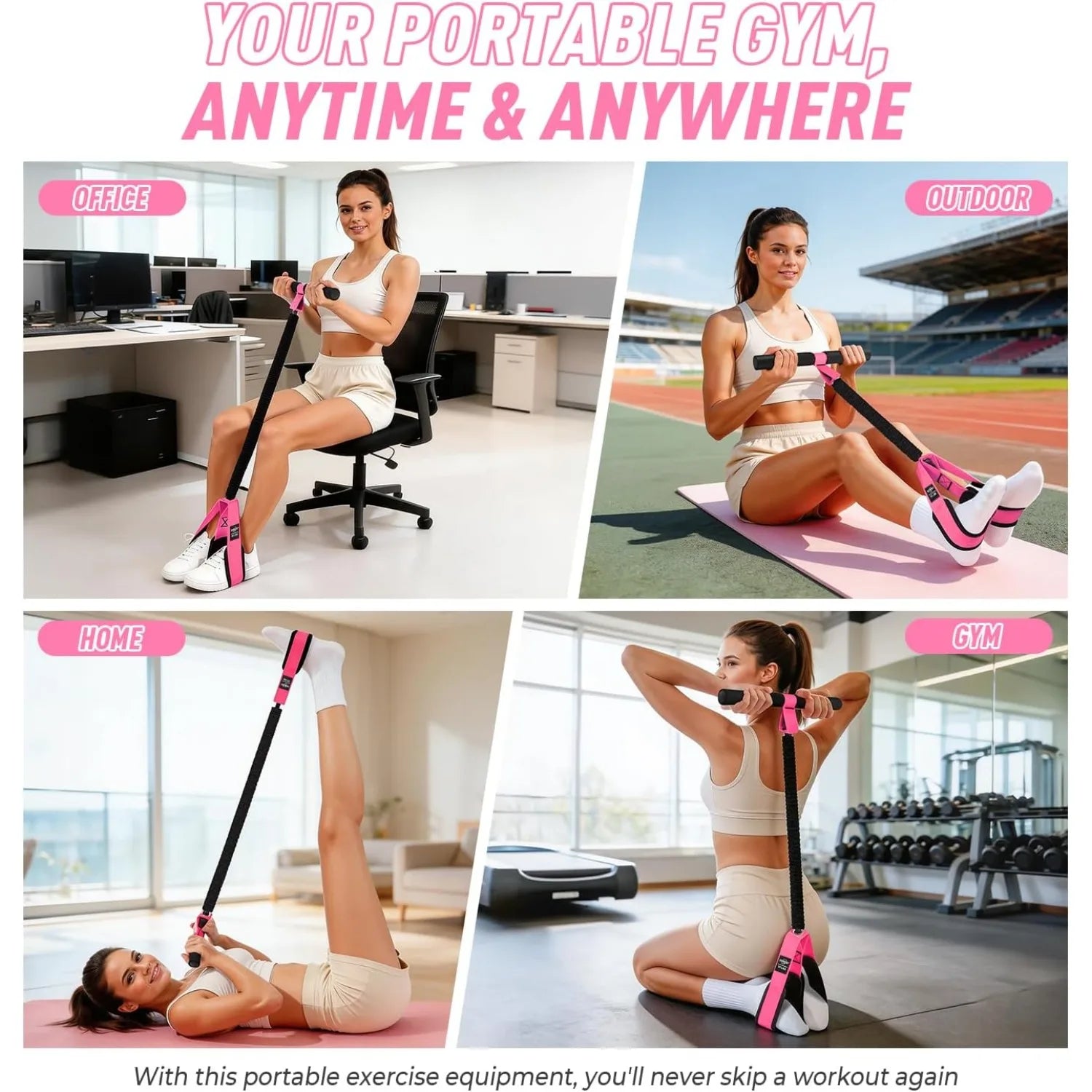 Bigzora Pedal Resistance Band for Home Fitness Workouts