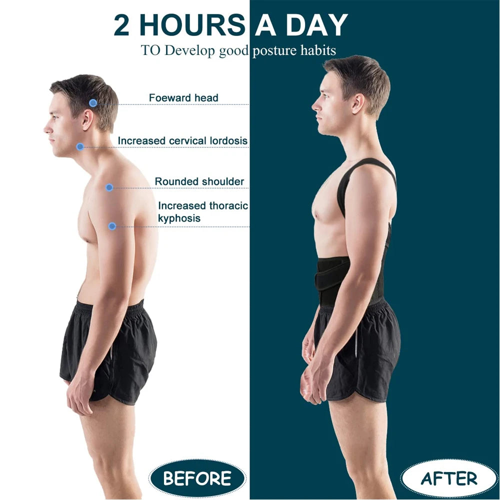 Bigzora Adjustable Back Posture Corrector Brace for Men & Women
