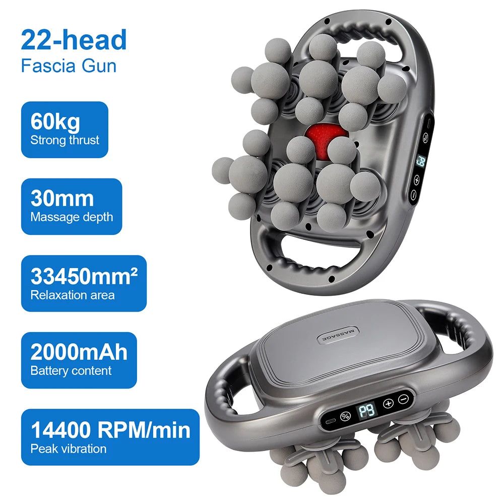 Bigzora 42 Head Fascia Gun Deep Tissue Massage Gun