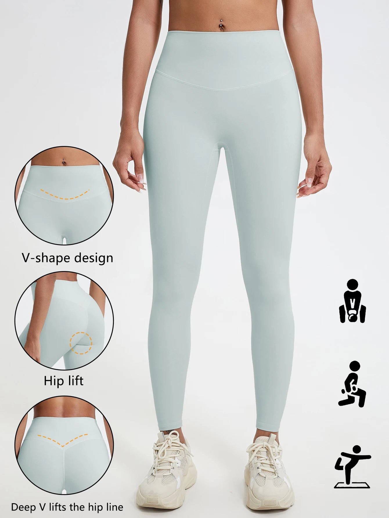 Bigzora High Waist Yoga Leggings Push Up Workout Tights