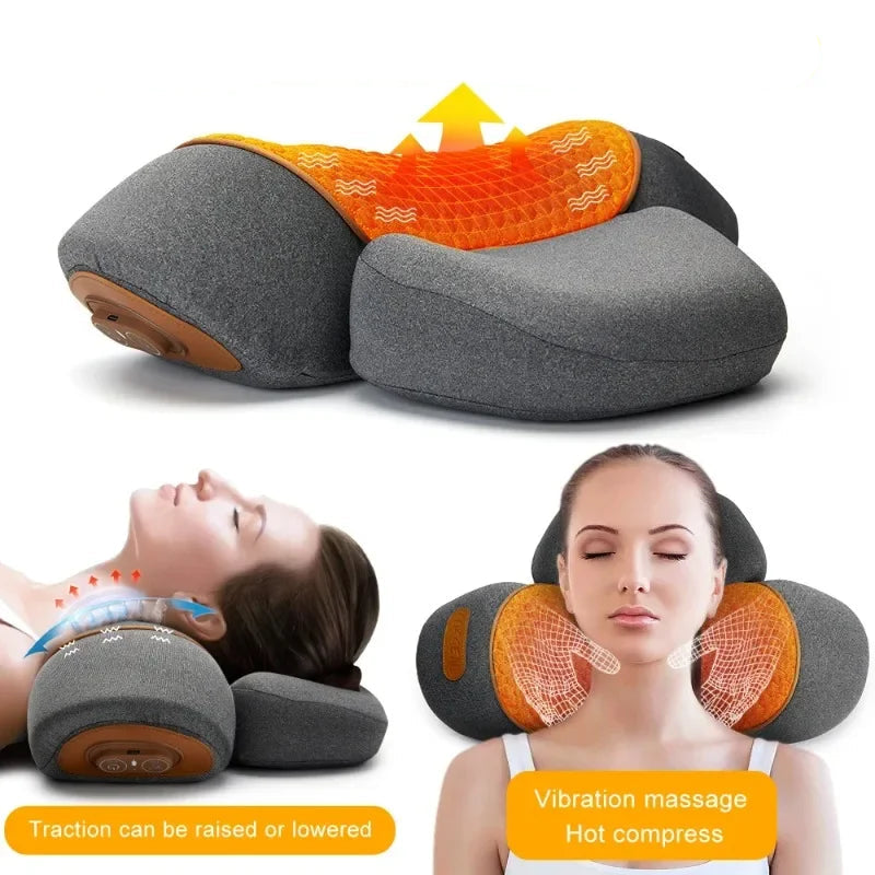 Bigzora Electric Neck Massager Pillow with Heat & Vibration